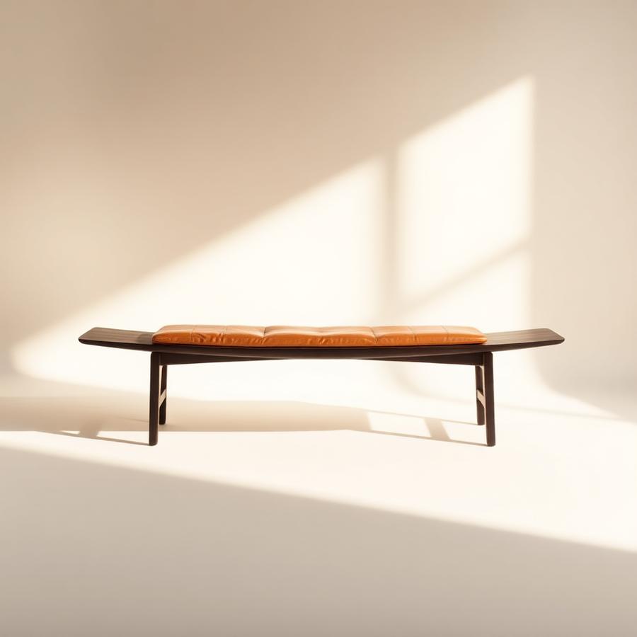 Le Banc Solo — Ébène & Cuir
