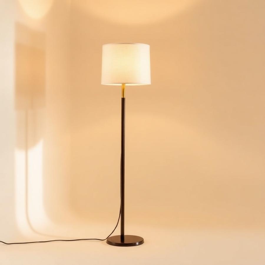 Luminaire Oua — Bois brule & Lin